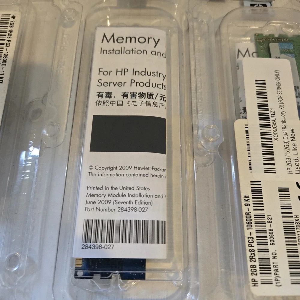 14 Used‎ Mixed Lot HP 2GB 500656-b21 DDR-400MHz Dual Rank Memory Module See Pics